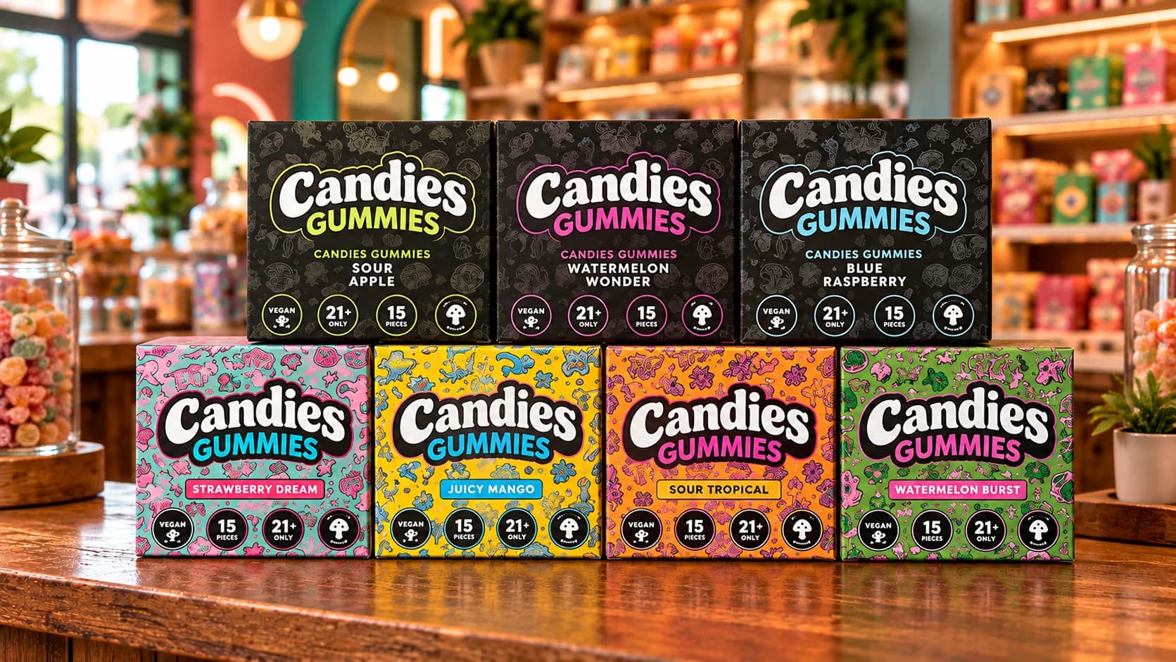 Colección de empaque de gomitas
